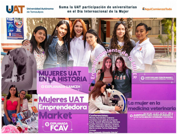 Organiza UAT participación de universitarias en eventos del Día Internacional de la Mujer