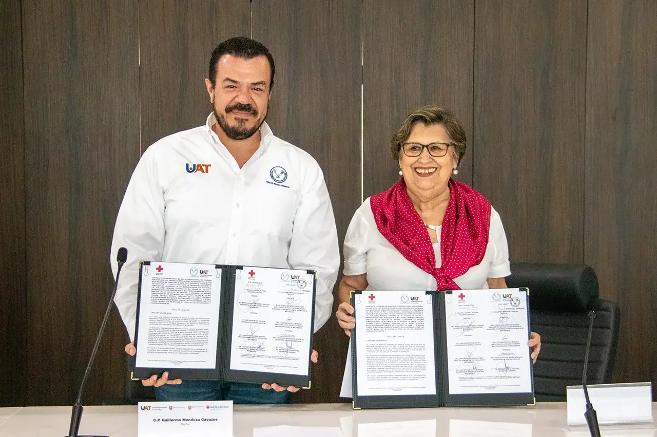 UAT y Cruz Roja Tamaulipas firman convenio de colaboración en servicio social