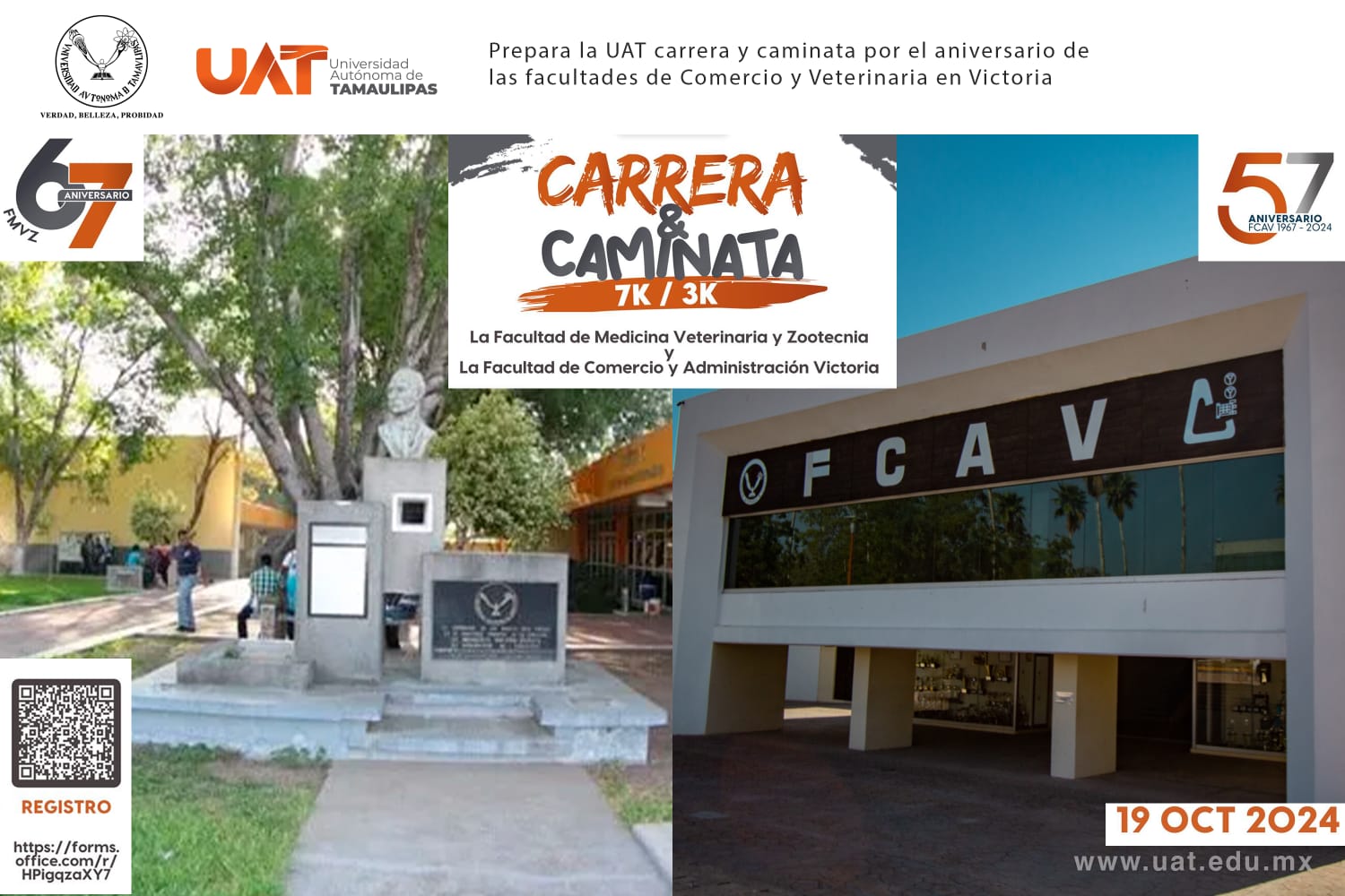 Prepara UAT carrera y caminata de aniversario de las facultades de Comercio y Veterinaria