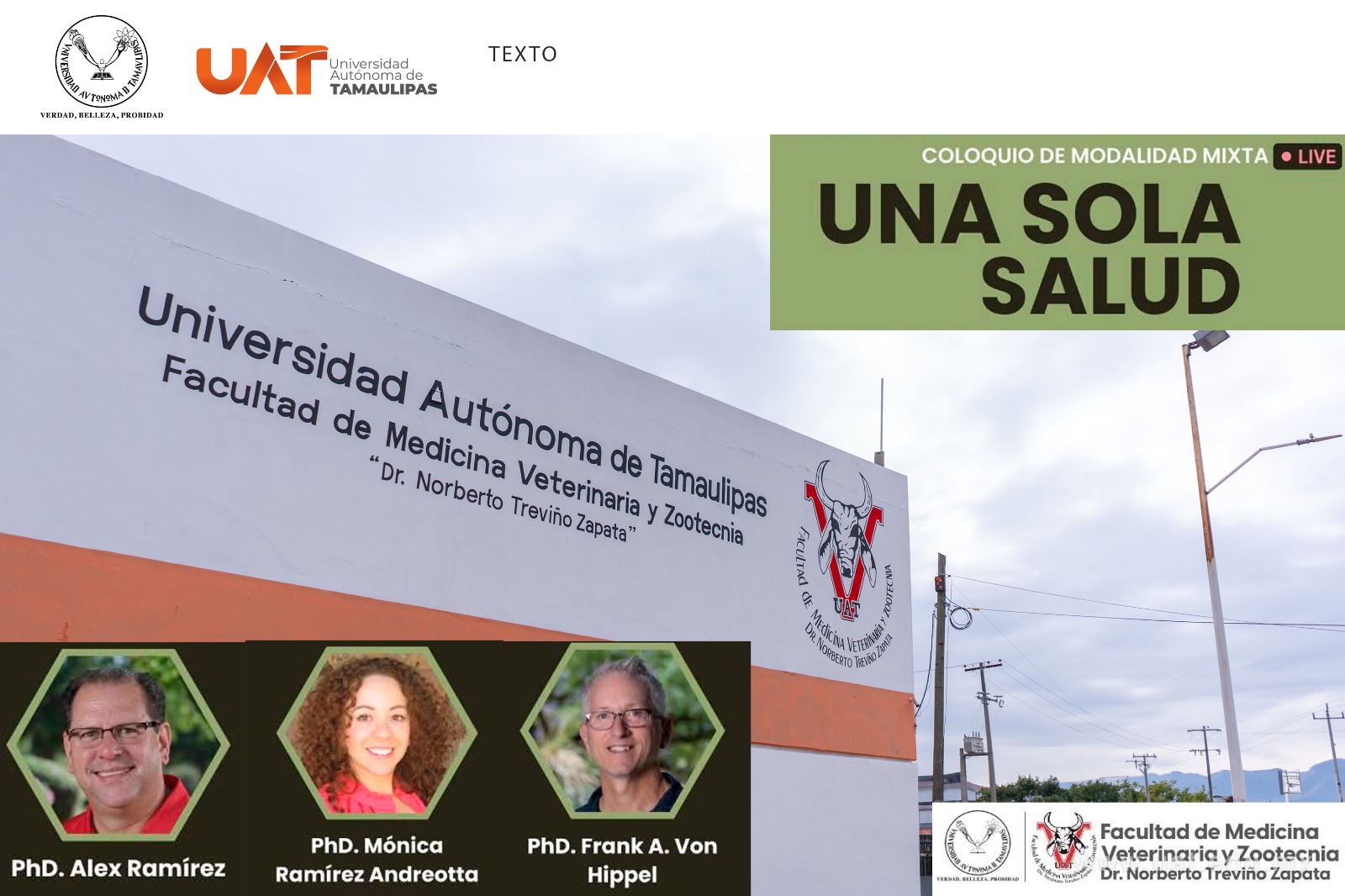 Impartirá la UAT conferencias sobre Una Sola Salud