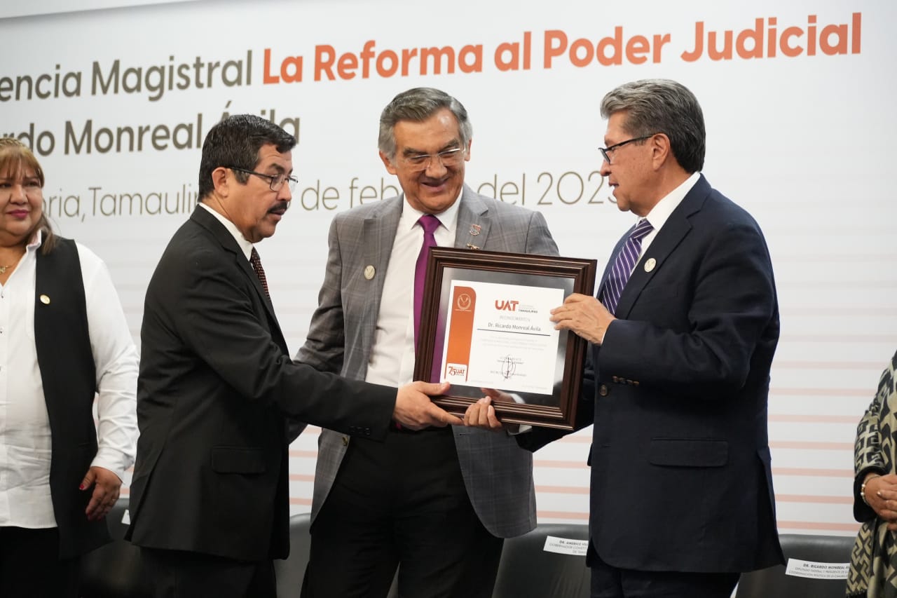 Ricardo Monreal expone en la UAT conferencia sobre la reforma al Poder Judicial